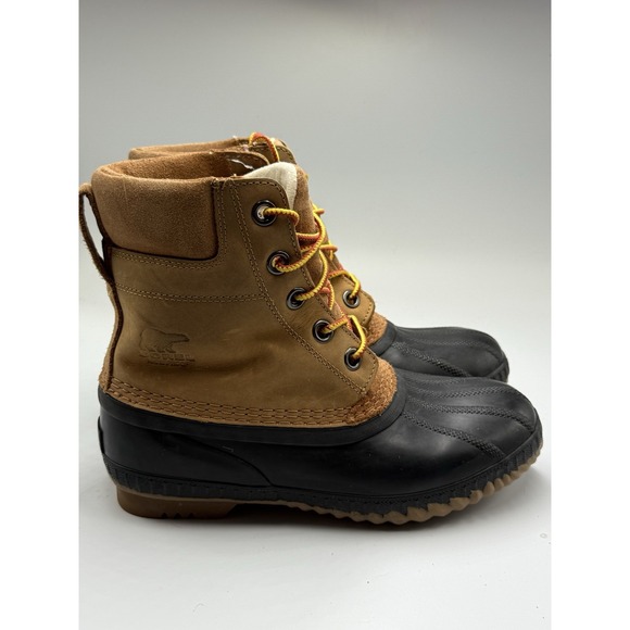 Sorel Cheyanne II Men Boot 6 Black Brown Leather Waterproof Snow Boot NY1891-286